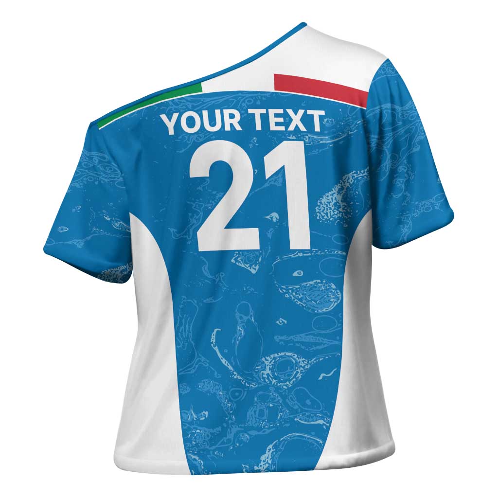 Custom Italy Cricket Spirit 2026 Cross Shoulder Shirt World T20 Edition - Wonder Print Shop
