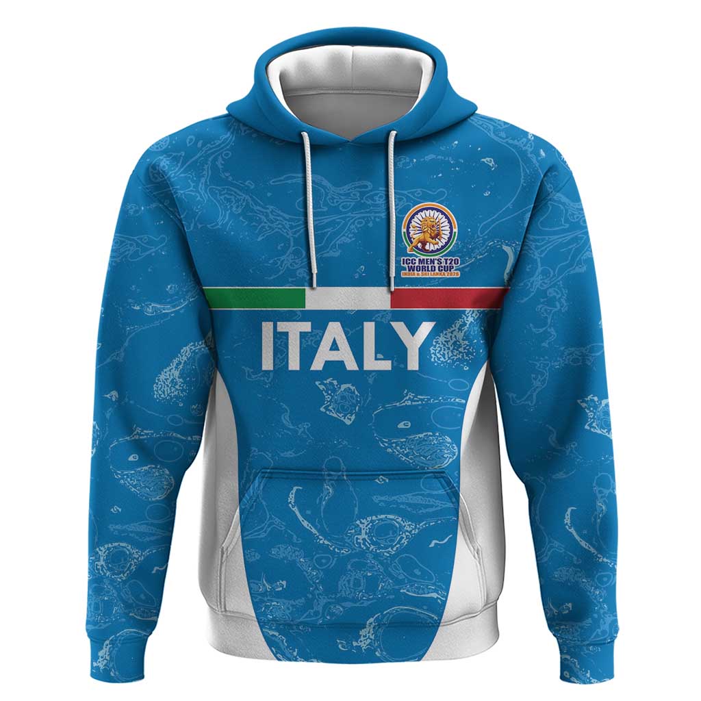 Custom Italy Cricket Spirit 2026 Hoodie World T20 Edition - Wonder Print Shop