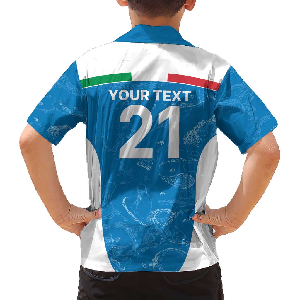 Custom Italy Cricket Spirit 2026 Kid Hawaiian Shirt World T20 Edition - Wonder Print Shop
