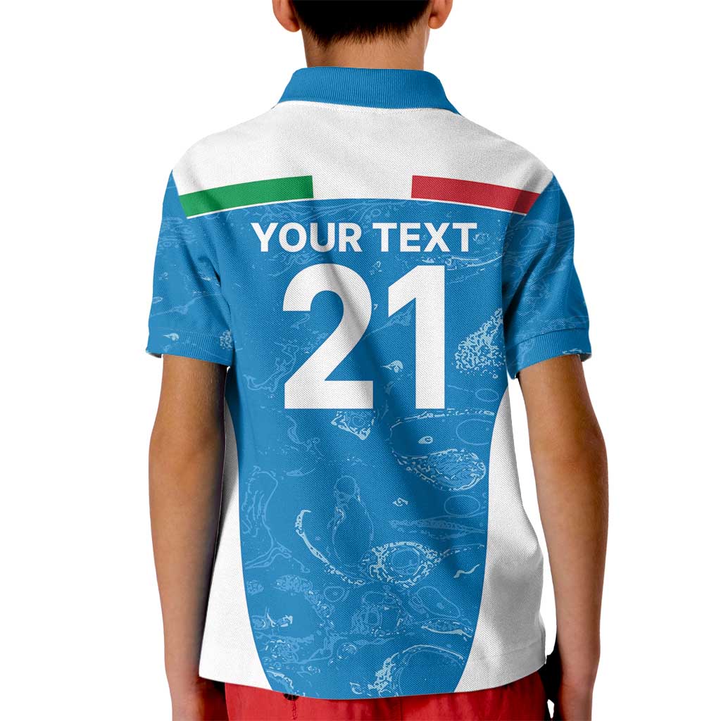 Custom Italy Cricket Spirit 2026 Kid Polo Shirt World T20 Edition - Wonder Print Shop