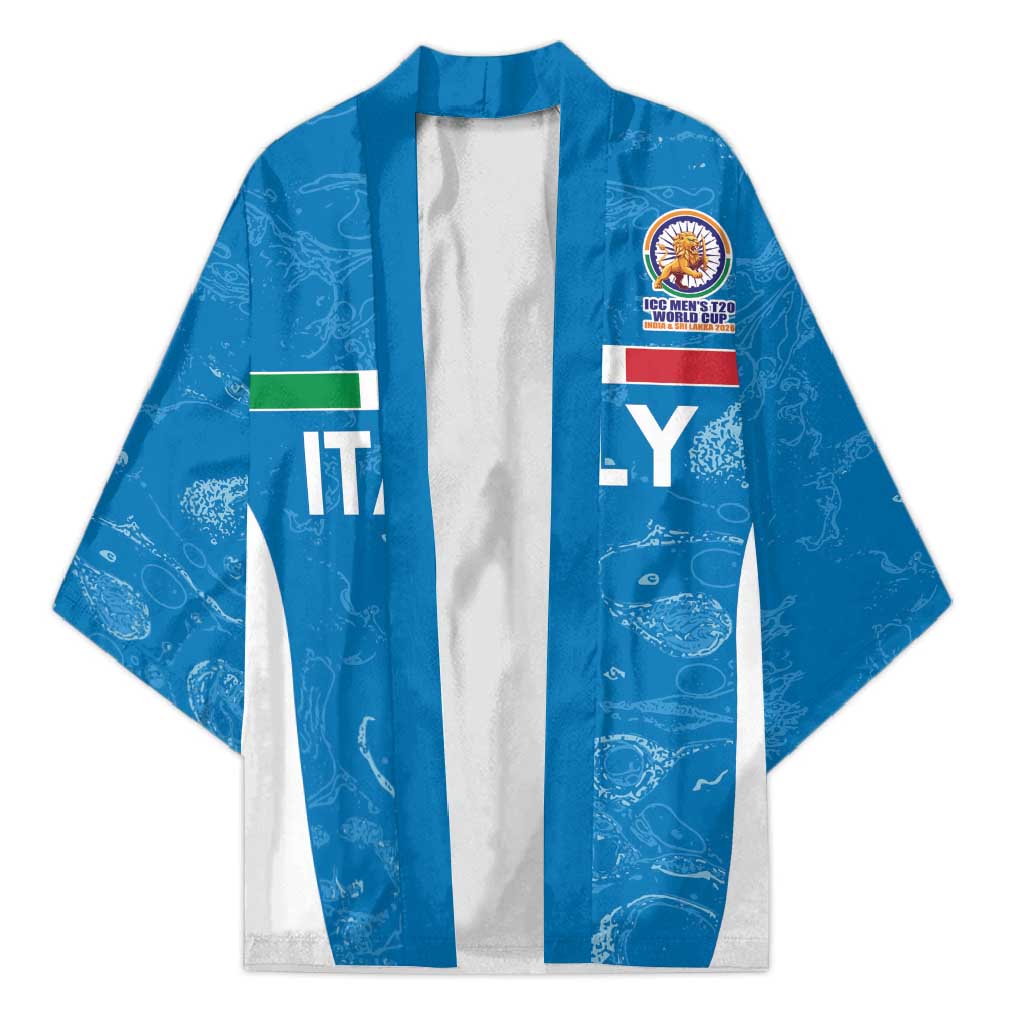 Custom Italy Cricket Spirit 2026 Kimono World T20 Edition - Wonder Print Shop