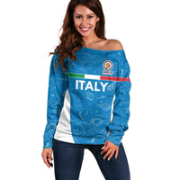 Custom Italy Cricket Spirit 2026 Off Shoulder Sweater World T20 Edition - Wonder Print Shop