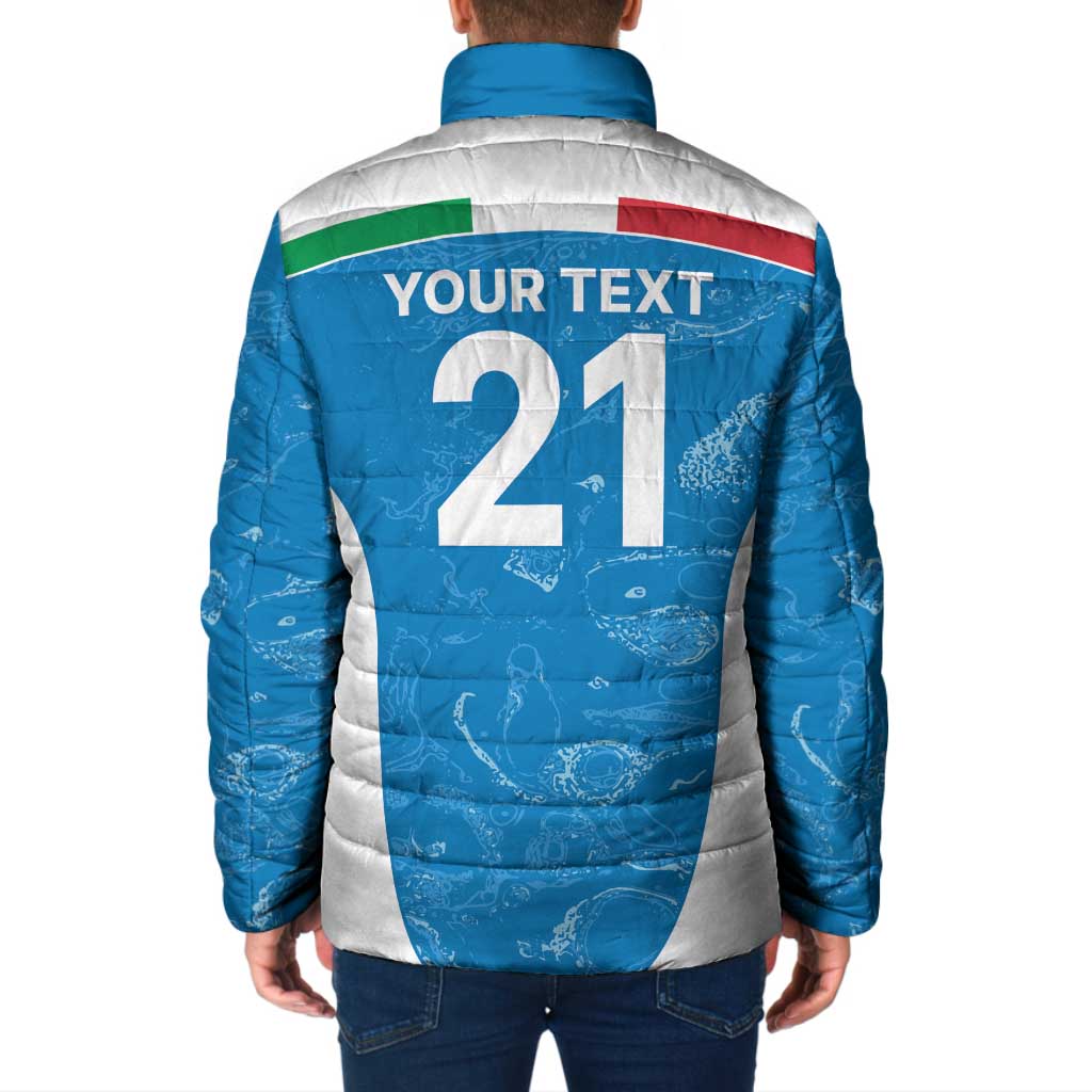Custom Italy Cricket Spirit 2026 Padded Jacket World T20 Edition - Wonder Print Shop