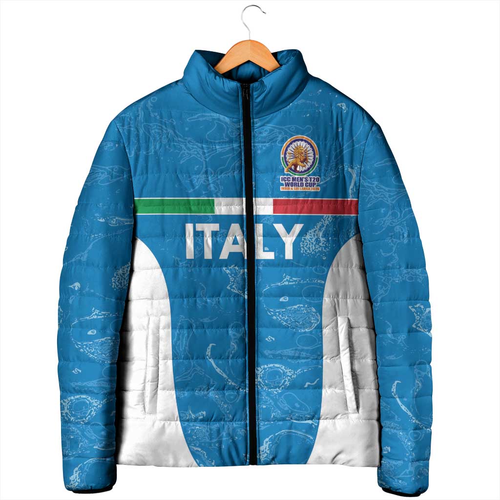 Custom Italy Cricket Spirit 2026 Padded Jacket World T20 Edition - Wonder Print Shop