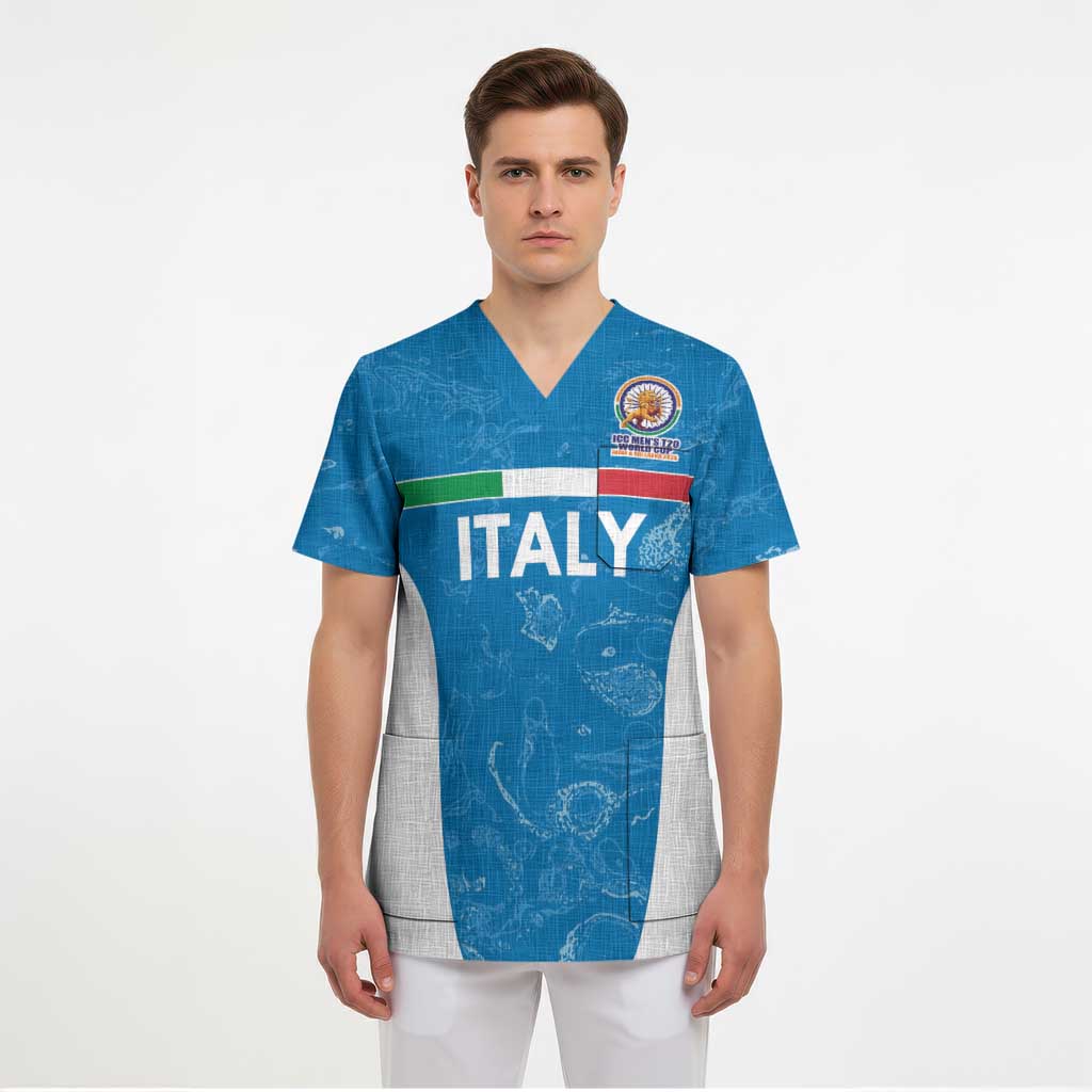 Custom Italy Cricket Spirit 2026 Scrub Top World T20 Edition - Wonder Print Shop