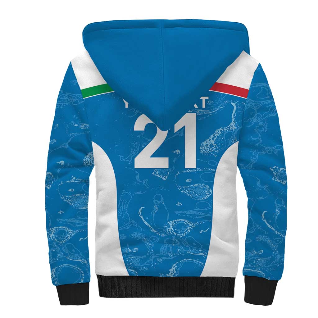 Custom Italy Cricket Spirit 2026 Sherpa Hoodie World T20 Edition - Wonder Print Shop