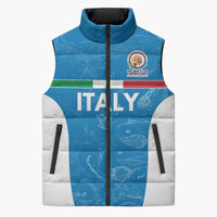 Custom Italy Cricket Spirit 2026 Sleeveless Puffer Jacket World T20 Edition - Wonder Print Shop