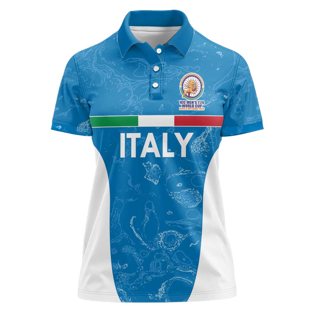 Custom Italy Cricket Spirit 2026 Women Polo Shirt World T20 Edition - Wonder Print Shop