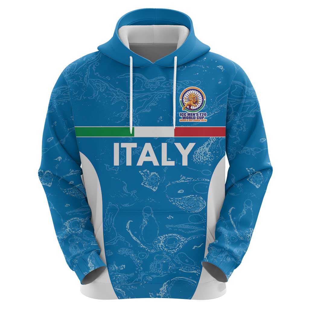 Custom Italy Cricket Spirit 2026 Zip Hoodie World T20 Edition - Wonder Print Shop