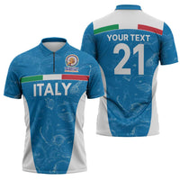 Custom Italy Cricket Spirit 2026 Zipper Polo Shirt World T20 Edition - Wonder Print Shop