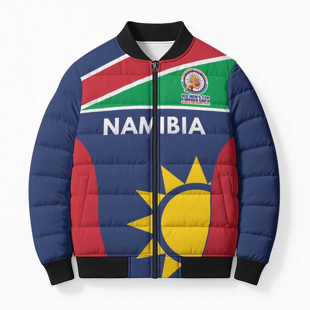 Custom Namibia Cricket Spirit 2026 Bomber Puffer Jacket World T20 Edition - Wonder Print Shop