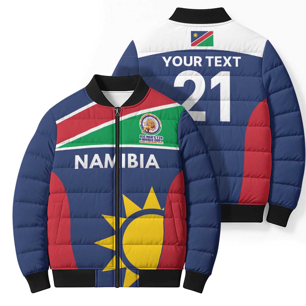 Custom Namibia Cricket Spirit 2026 Bomber Puffer Jacket World T20 Edition - Wonder Print Shop