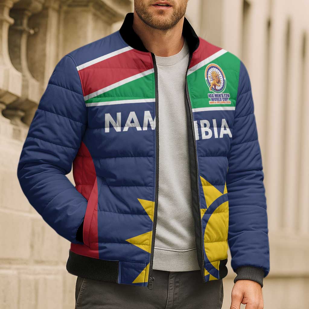 Custom Namibia Cricket Spirit 2026 Bomber Puffer Jacket World T20 Edition - Wonder Print Shop