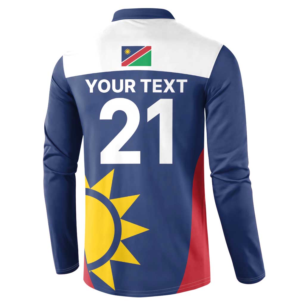 Custom Namibia Cricket Spirit 2026 Button Sweatshirt World T20 Edition - Wonder Print Shop