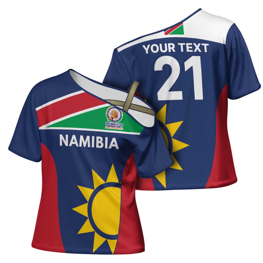 Custom Namibia Cricket Spirit 2026 Cross Shoulder Shirt World T20 Edition - Wonder Print Shop