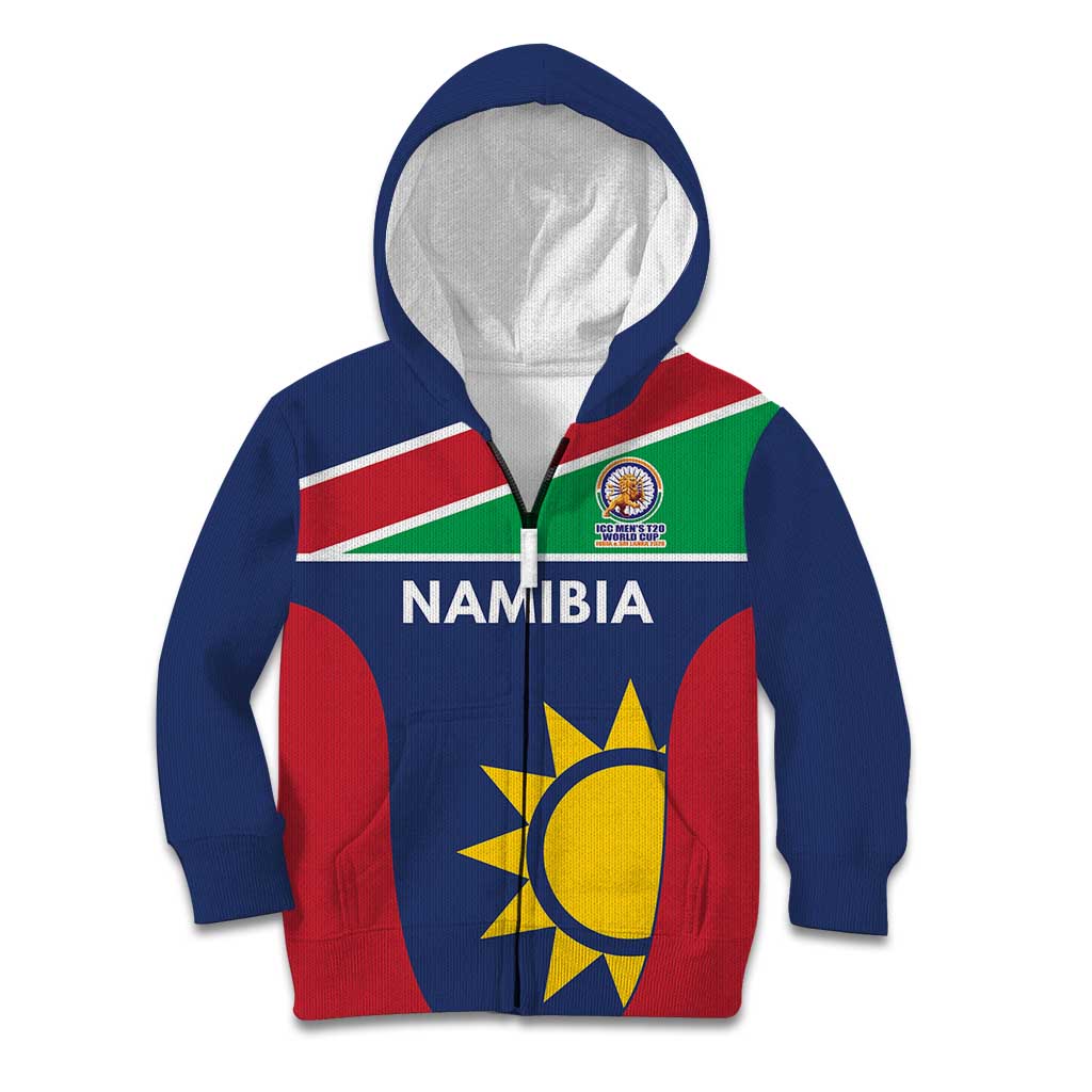 Custom Namibia Cricket Spirit 2026 Kid Hoodie World T20 Edition - Wonder Print Shop