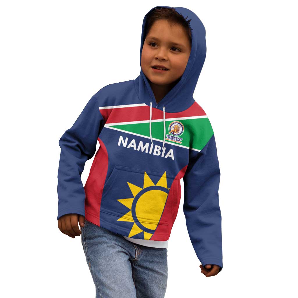 Custom Namibia Cricket Spirit 2026 Kid Hoodie World T20 Edition - Wonder Print Shop