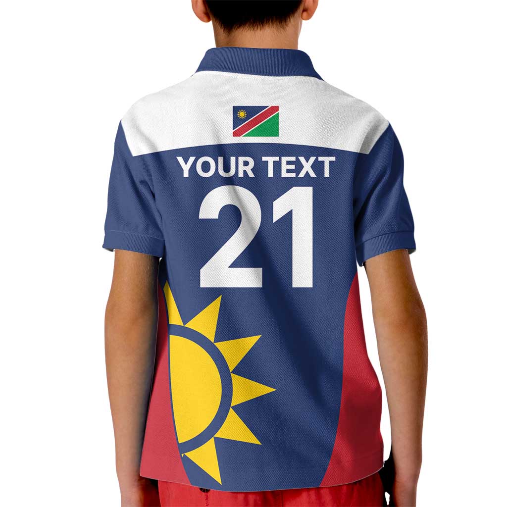 Custom Namibia Cricket Spirit 2026 Kid Polo Shirt World T20 Edition - Wonder Print Shop