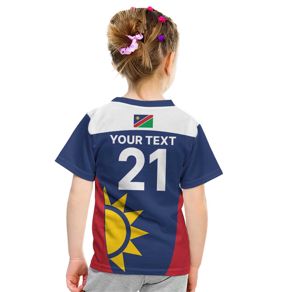 Custom Namibia Cricket Spirit 2026 Kid T Shirt World T20 Edition - Wonder Print Shop