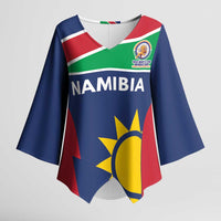 Custom Namibia Cricket Spirit 2026 Kimono Sleeve Blouse World T20 Edition - Wonder Print Shop