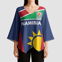 Custom Namibia Cricket Spirit 2026 Kimono Sleeve Blouse World T20 Edition - Wonder Print Shop