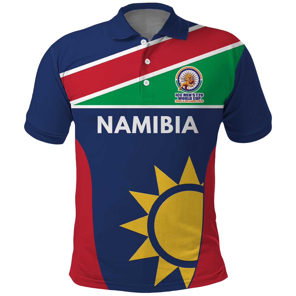Custom Namibia Cricket Spirit 2026 Polo Shirt World T20 Edition - Wonder Print Shop