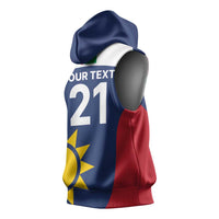 Custom Namibia Cricket Spirit 2026 Sleeveless Hoodie World T20 Edition - Wonder Print Shop