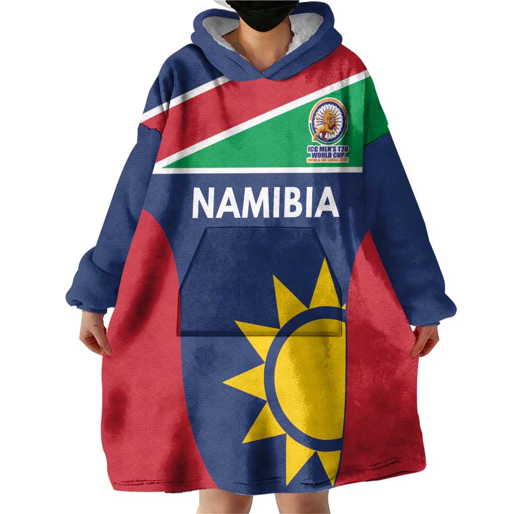 Custom Namibia Cricket Spirit 2026 Wearable Blanket Hoodie World T20 Edition - Wonder Print Shop