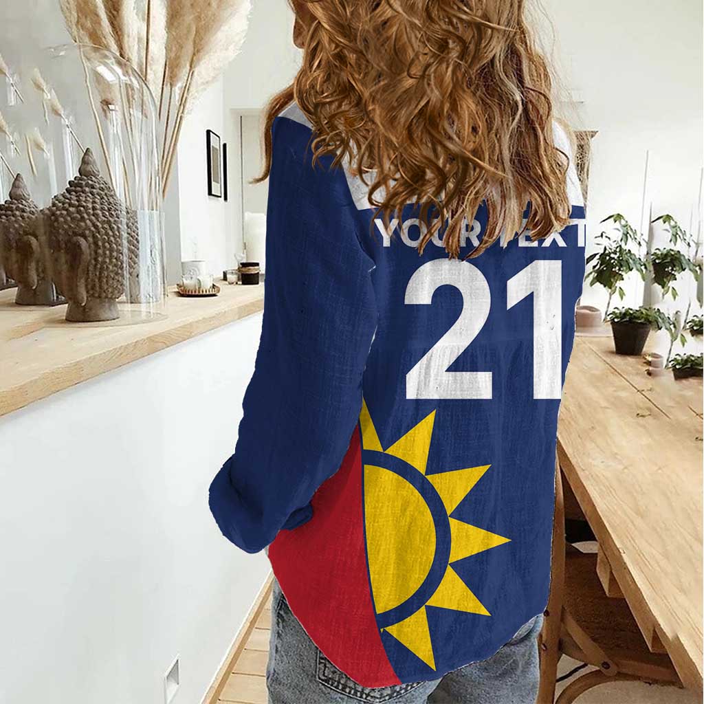 Custom Namibia Cricket Spirit 2026 Women Casual Shirt World T20 Edition - Wonder Print Shop