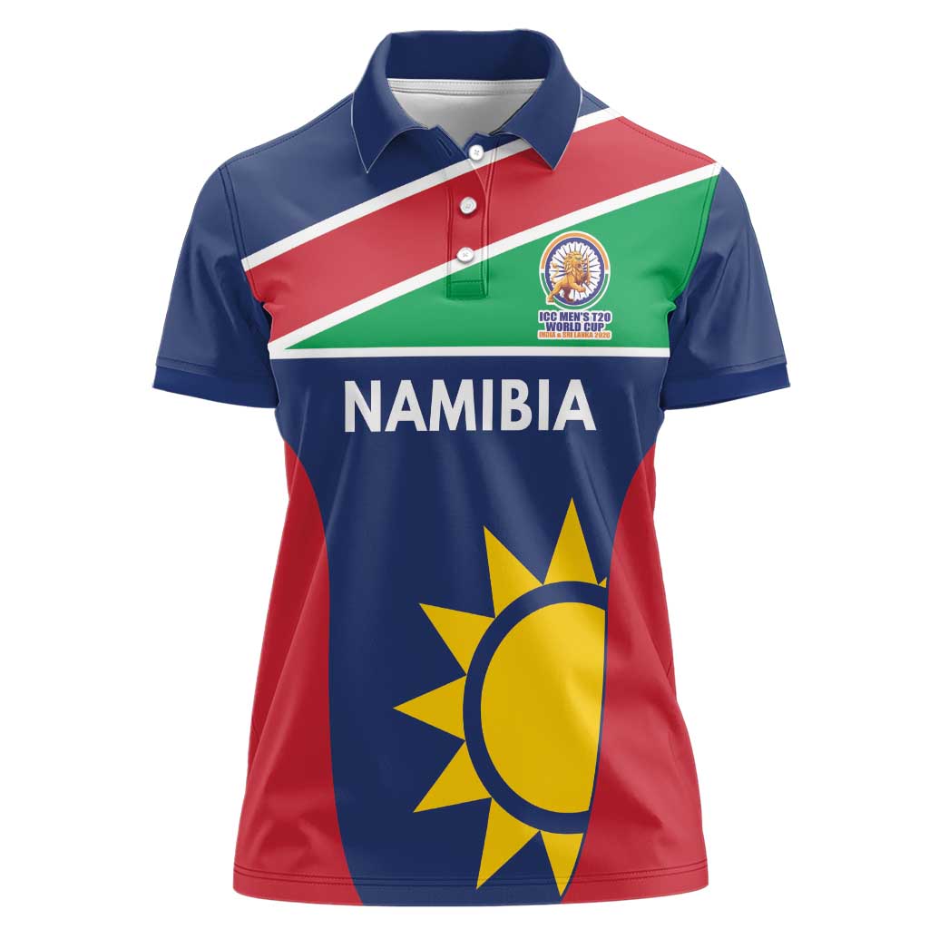 Custom Namibia Cricket Spirit 2026 Women Polo Shirt World T20 Edition - Wonder Print Shop
