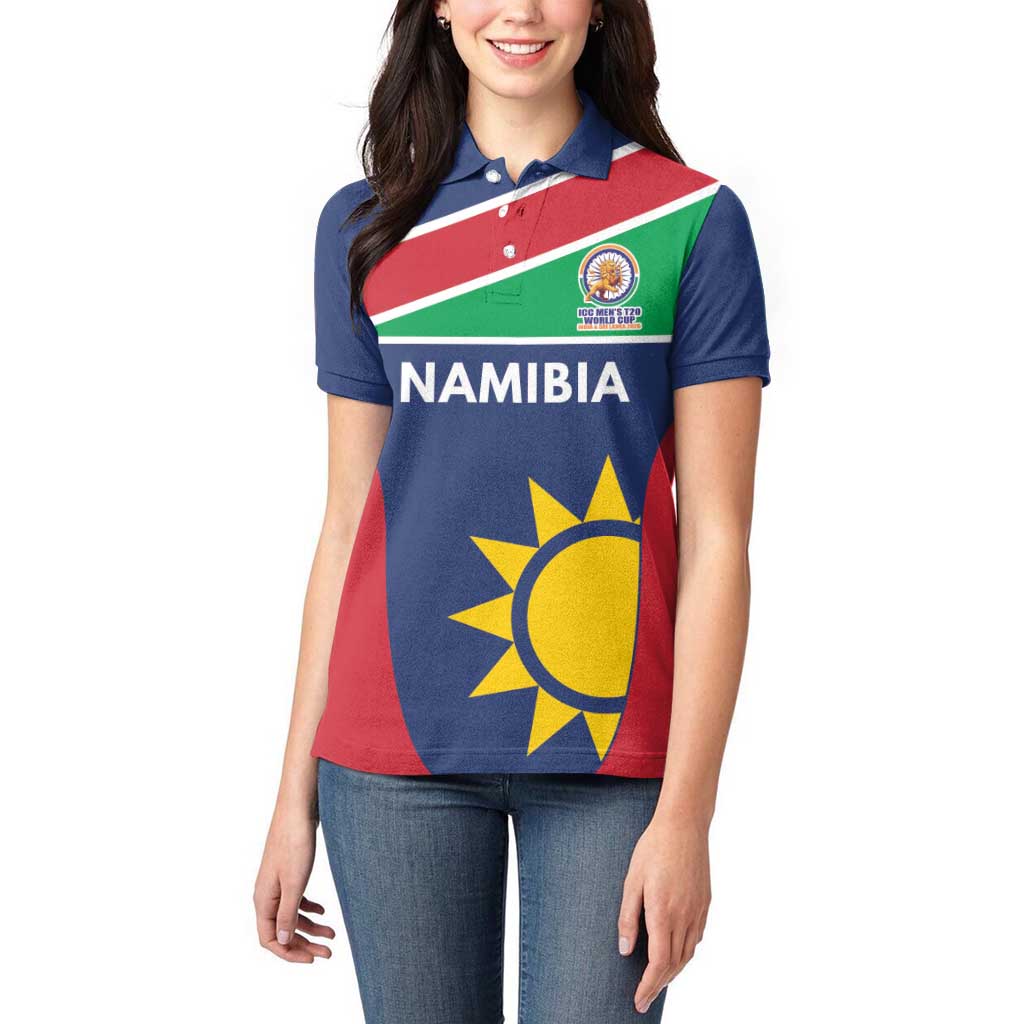 Custom Namibia Cricket Spirit 2026 Women Polo Shirt World T20 Edition - Wonder Print Shop