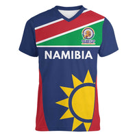 Custom Namibia Cricket Spirit 2026 Women V-Neck T-Shirt World T20 Edition - Wonder Print Shop