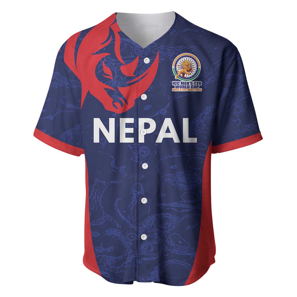 Custom Nepal Cricket Spirit 2026 Baseball Jersey World T20 Edition - Wonder Print Shop