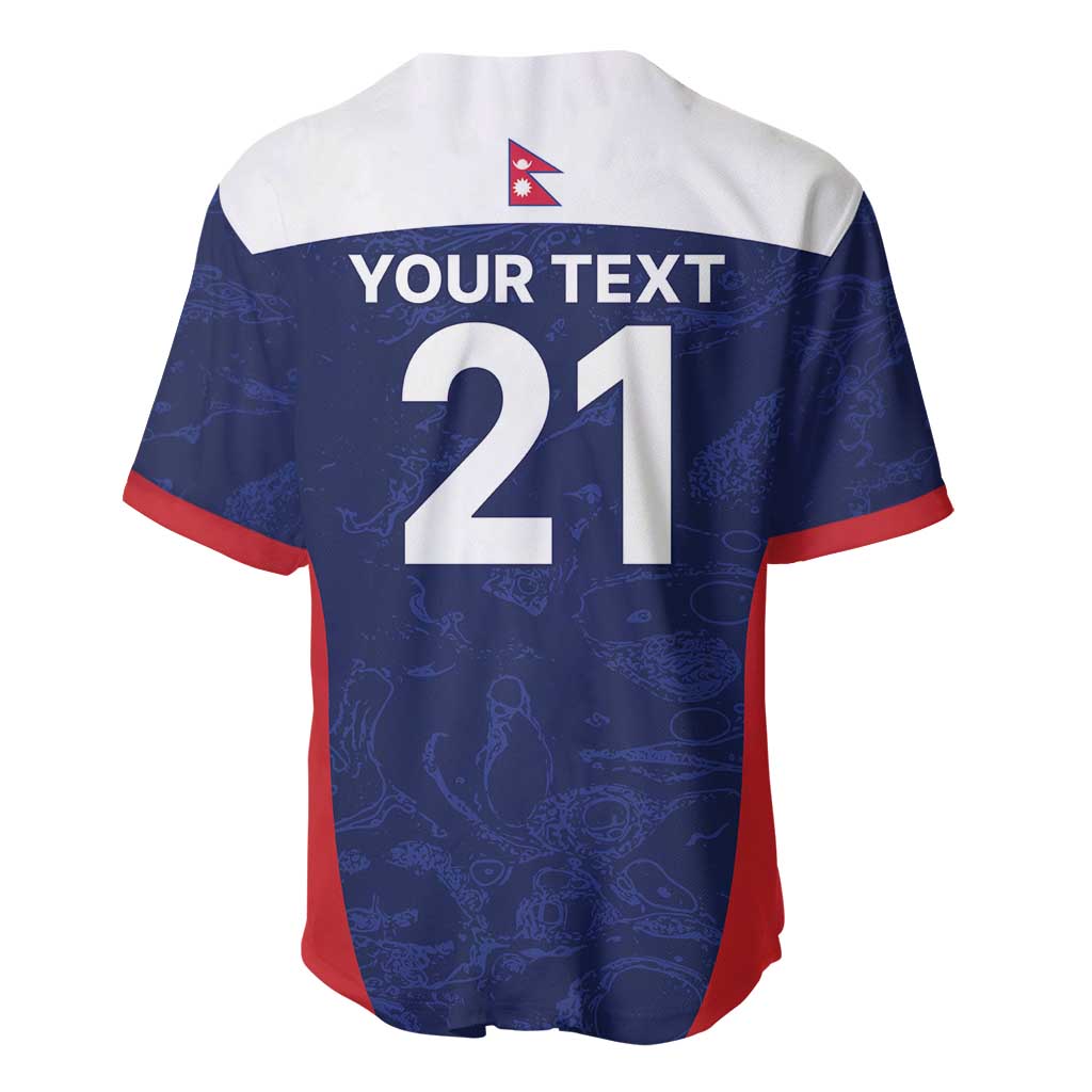 Custom Nepal Cricket Spirit 2026 Baseball Jersey World T20 Edition - Wonder Print Shop