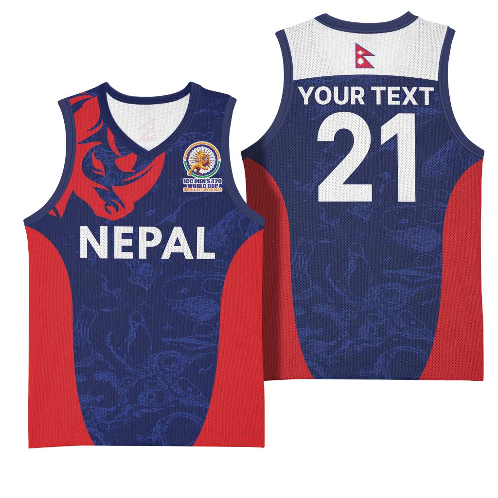 Custom Nepal Cricket Spirit 2026 Basketball Jersey World T20 Edition - Wonder Print Shop