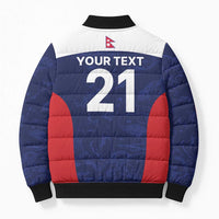 Custom Nepal Cricket Spirit 2026 Bomber Puffer Jacket World T20 Edition - Wonder Print Shop