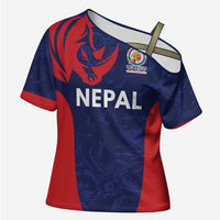 Custom Nepal Cricket Spirit 2026 Cross Shoulder Shirt World T20 Edition - Wonder Print Shop