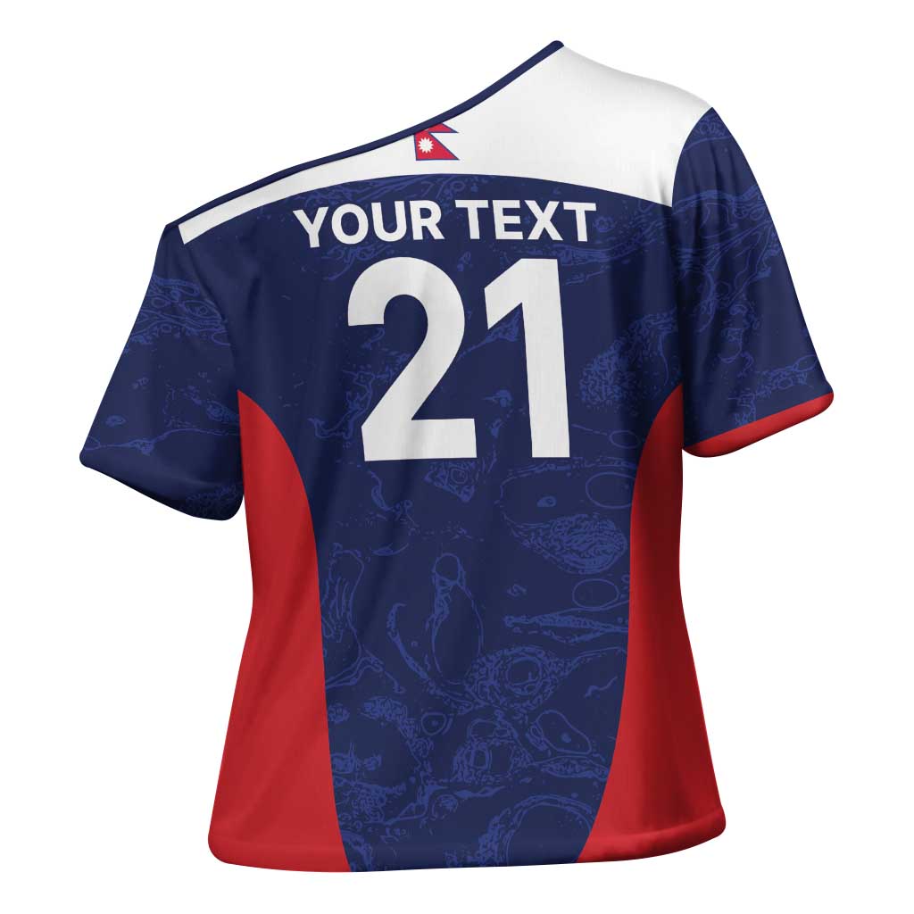 Custom Nepal Cricket Spirit 2026 Cross Shoulder Shirt World T20 Edition - Wonder Print Shop