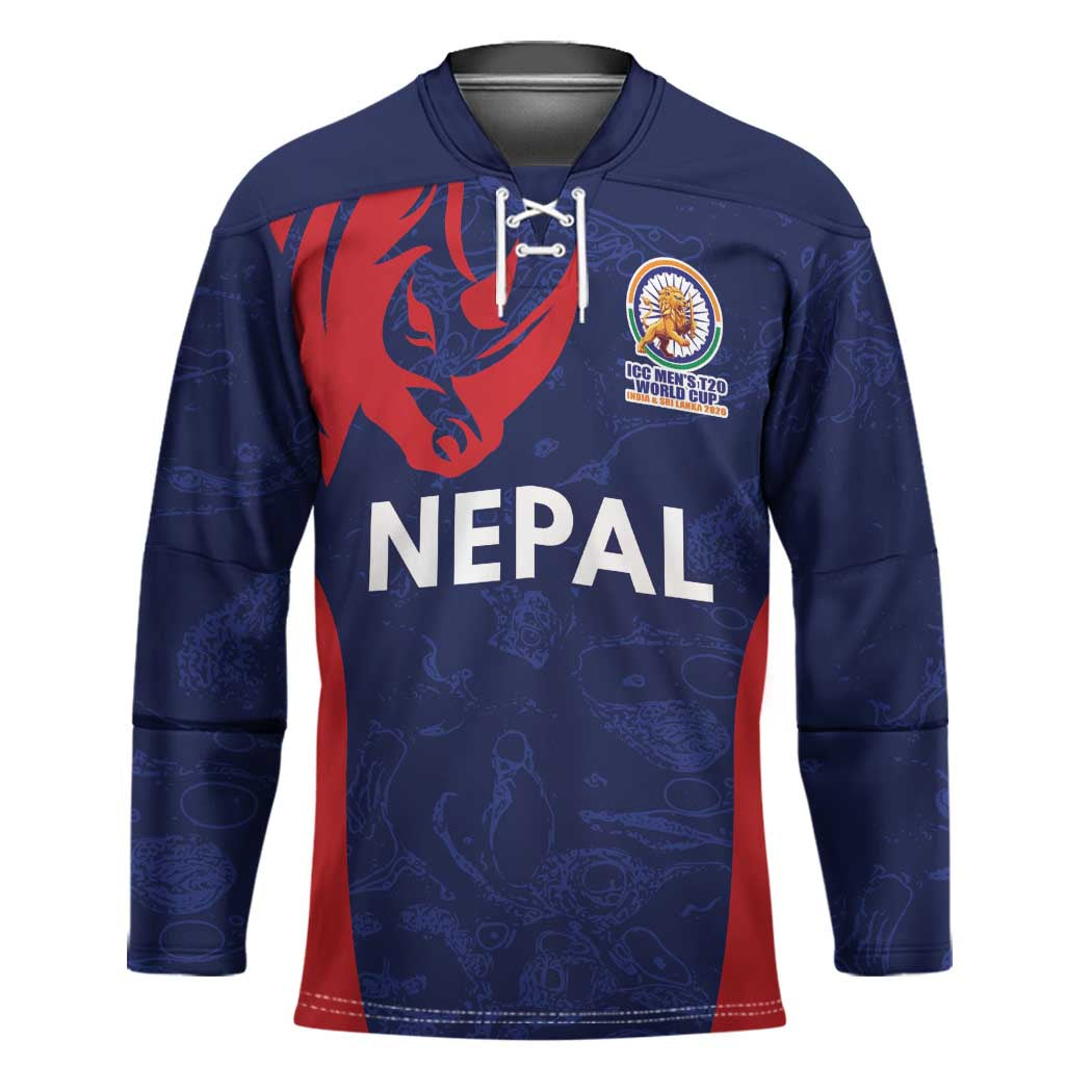 Custom Nepal Cricket Spirit 2026 Hockey Jersey World T20 Edition - Wonder Print Shop