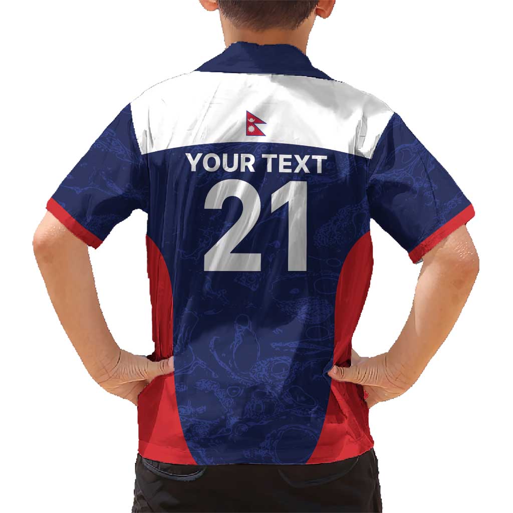 Custom Nepal Cricket Spirit 2026 Kid Hawaiian Shirt World T20 Edition - Wonder Print Shop