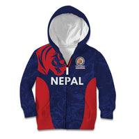 Custom Nepal Cricket Spirit 2026 Kid Hoodie World T20 Edition - Wonder Print Shop