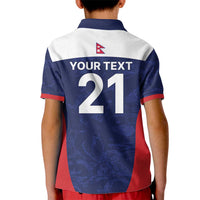 Custom Nepal Cricket Spirit 2026 Kid Polo Shirt World T20 Edition - Wonder Print Shop