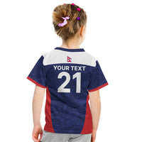 Custom Nepal Cricket Spirit 2026 Kid T Shirt World T20 Edition - Wonder Print Shop