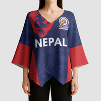 Custom Nepal Cricket Spirit 2026 Kimono Sleeve Blouse World T20 Edition - Wonder Print Shop