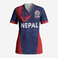Custom Nepal Cricket Spirit 2026 Scrub Top World T20 Edition - Wonder Print Shop