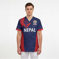 Custom Nepal Cricket Spirit 2026 Scrub Top World T20 Edition - Wonder Print Shop