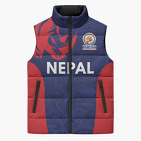 Custom Nepal Cricket Spirit 2026 Sleeveless Puffer Jacket World T20 Edition - Wonder Print Shop