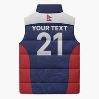 Custom Nepal Cricket Spirit 2026 Sleeveless Puffer Jacket World T20 Edition - Wonder Print Shop