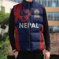 Custom Nepal Cricket Spirit 2026 Sleeveless Puffer Jacket World T20 Edition - Wonder Print Shop