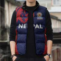 Custom Nepal Cricket Spirit 2026 Sleeveless Puffer Jacket World T20 Edition - Wonder Print Shop